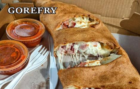 Gorefry cheesy calzones in Gorebridge.