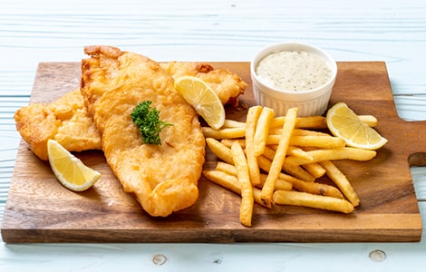 gorefry crispy fish and chips